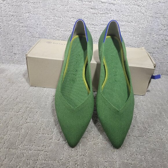 Rothy's The Point Women's Size US 8 Willow Green Flat Ballet Slip On Shoes - Picture 3 of 9